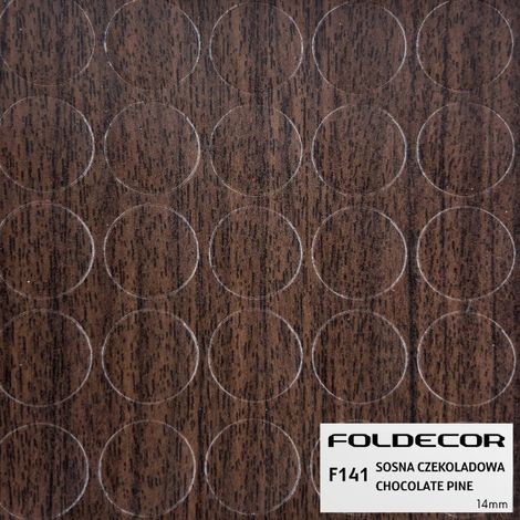 Bouchon autocollant 14 mm pin chocolat (planche de 25 pièces) (1/5)