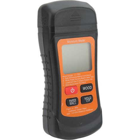 Holzfeuchtemessgerät mit Temperaturanzeige und digitaler Anzeige für Papierwände (1/5)