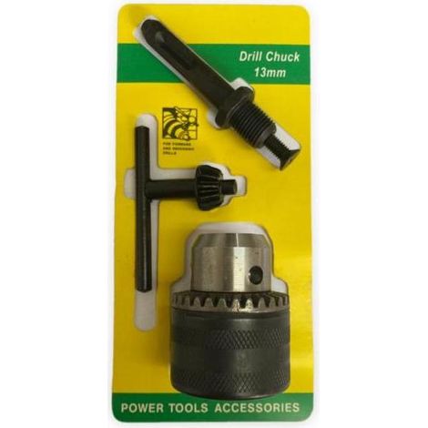 Mandrin de perçage avec clé 13 mm + adaptateur SDS pour foret - Coffret de forets SDS