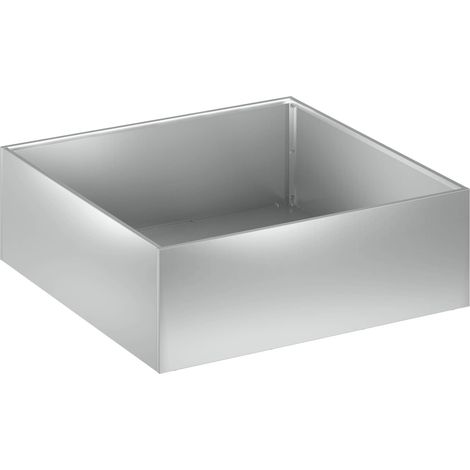 Macetero de Jardín Plateado 40 x 40 x 20 cm Acero Galvanizado vidaXL (1/5)
