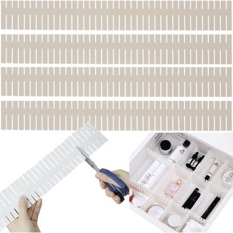 Adjustable drawer organizer dividers 4 pack beige 227458847 227458847 227458847 (1/5)