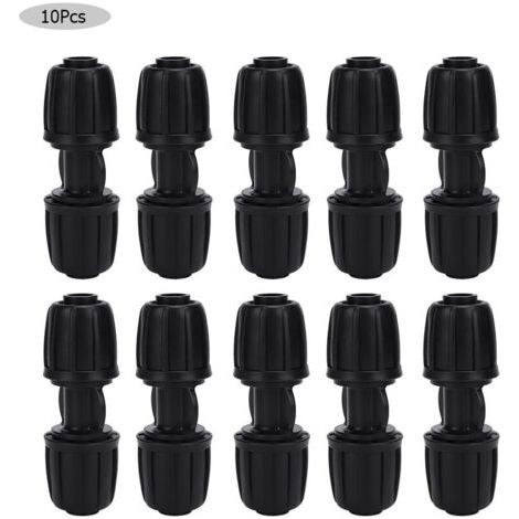 10 Pices Connecteur D'eau Droit Raccord D'irrigation Goutte Goutte de Jardin pour quipement D'arrosage de Tuyau PE 16mm