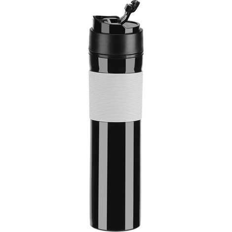 Tragbare Kaffeemaschine, Flaschen-Mini-Kaffeemaschine, Druckkaffeemühle, Kompakt, manuell, DIY für Espresso, Reise, Outdoor (Schwarz)