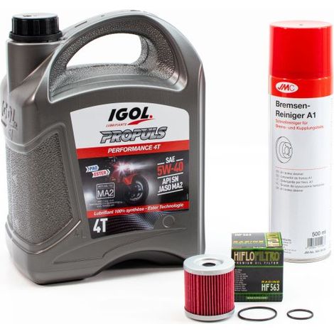 Kit Entretien Vidange Standard pour APRILIA RS 125 de 2017 à 2023 - IGOL PROPULS PERFORMANCE 5W40 4L