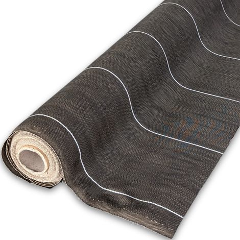 ZENLYS Toile de paillage Longueur 20m Largeur 5,15m Coloris Marron 130g m2 Grande Largeur 5M Similaire Geotextile (1/5)