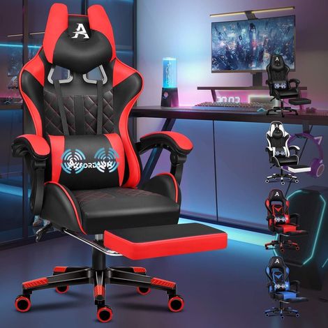 ALFORDSON Premium Gaming Stuhl mit Fußstütze und (1/5)