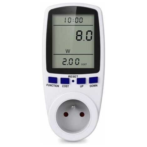 Prise Compteur d'énergie Numérique.Prise de Consommation Electrique Surveillance de l'énergie pour les Gros Appareils (1/4)