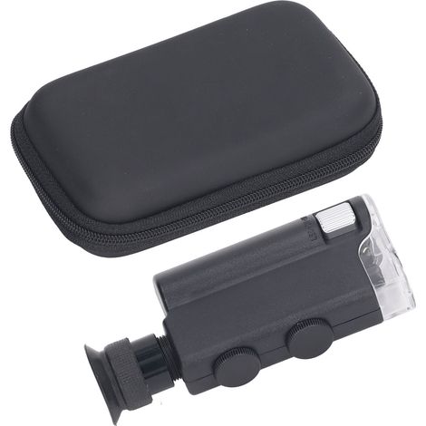 Loupe de poche portable zoom optique 200x à 240x pour évaluation de bijoux en jade avec lumière UV (1/5)