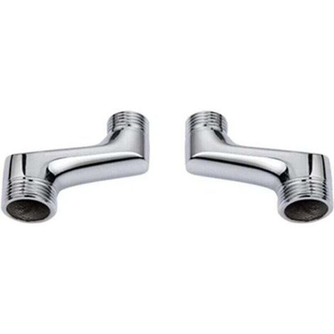 Raccordo eccentrico Ahlsen per miscelatori per vasca e doccia, raccordo a gomito riduttore in ottone, braccio girevole regolabile, raccordo eccentrico da 1/2" a 3/4", raccordo eccentrico per WC