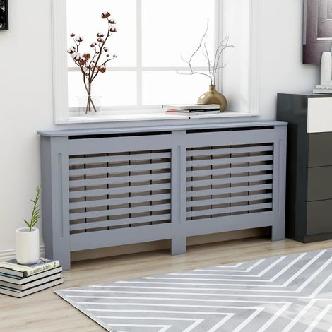 Cache radiateur Pièce Radiateur - Anthracite 172x19x81 cm MDF BV305438 - BonneVie (1/5)