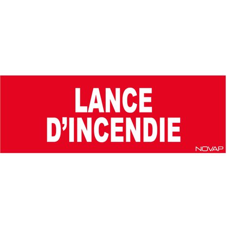 Panneau Lance d'incendie - Rigide 330x120mm - 4030425