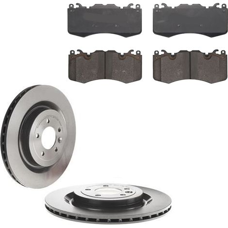 KIT FRENI ANTERIORI compatibile con LAND ROVER DEFENDER STATION WAGON (L663) - DISCHI + PASTIGLIE OEM: 37801, 37803 / 18421 /SOSTITUZIONE DIRETTA/BASSA POLVERE/SILENZIOSO