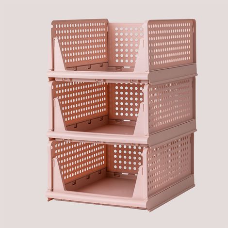 Set de 3 organiseurs de vêtements Evadin SKLUM Rose pâle ↑18,8 cm