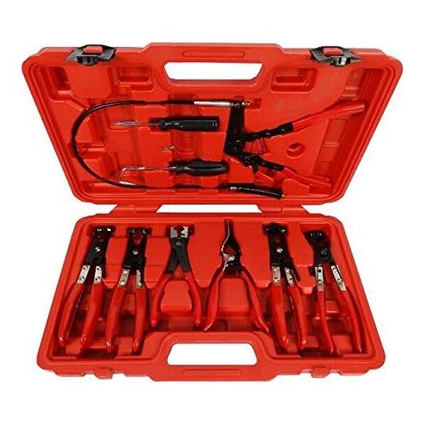 Geko Kit de pinces CLIC métalliques 9 pièces