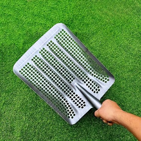 Pelle multifonctionnelle matériau métallique, pelle à fumier de poulet, pelle de plage, adaptée au filtrage du sol de jardinage, durable (1/5)