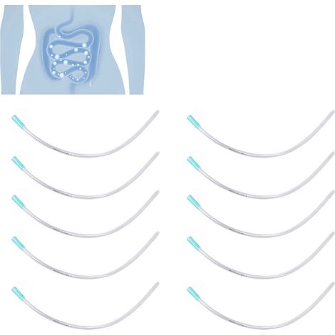 Juego de 10 tubos de irrigación de PVC con puntas lisas para enemas profundos, flexibles y cómodos. (1/5)