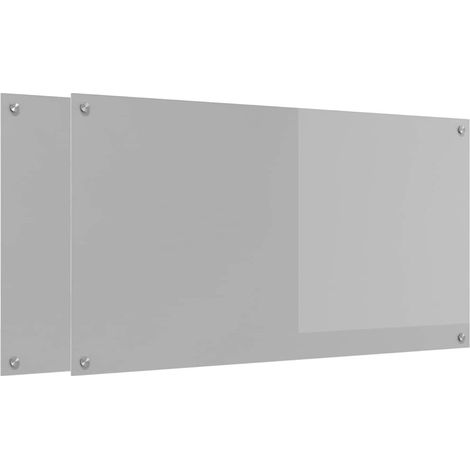Protection de cuisine 2 pcs Gris clair 110 x 60 cm verre trempé CFW41016 (1/5)
