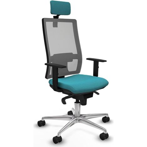 Piqueras y Crespo Horna chaise bureau turquoise confortable (1/3)