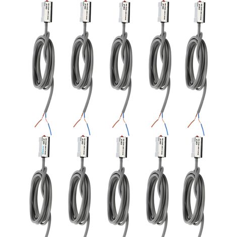 10 interruptores magnéticos CS1-F de 10 W para cilindros neumáticos de láminas, encendido/apagado, compatibles con SI SU SC JSI MI MA50-63 (1/5)