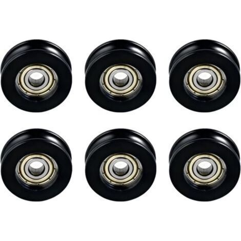 6 PièCes Roulette Porte Baie Vitréee Coulissante, Roulettes Rechange Pour Porte Moustiquaire, Coulissante Douche Accessoires, Pour Stores, Tiroirs, Portes En Aluminium, Armoires, 5×20×7mm (1/5)