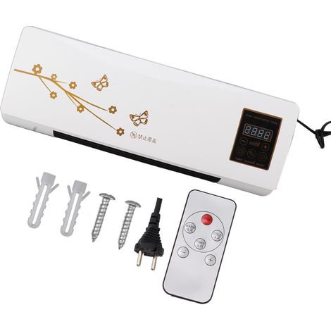 Radiateur Électrique Mural avec Télécommande, Silencieux, Minuterie, pour Maison et Bureau, Prise UE 220V (1/5)
