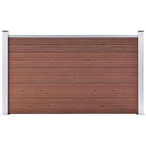 vidaXL Clôture de jardin WPC 180x105 cm Marron (1/5)