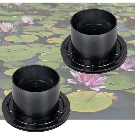 Lot de 2 connecteurs bàche VIS INOX passe paroi PVC 110 mm pour bassin (1/5)