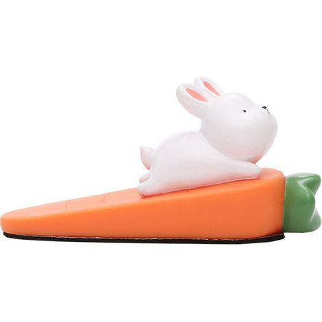 Lapin Adorable Bloque-Porte Antidérapant Anti-Vent Anti-Collision Décoratif Coin de Porte Rigolo (1/5)