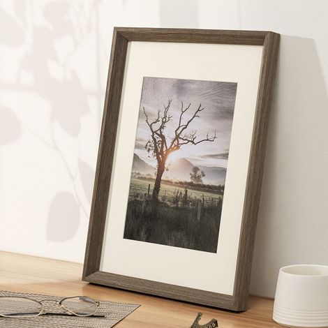 A4-Bilderrahmen 21 x 29,7 cm, Set aus Wandbilderrahmen im Holzdesign, A4-Bilderrahmen mit Acrylglas zur Wanddekoration (1/5)