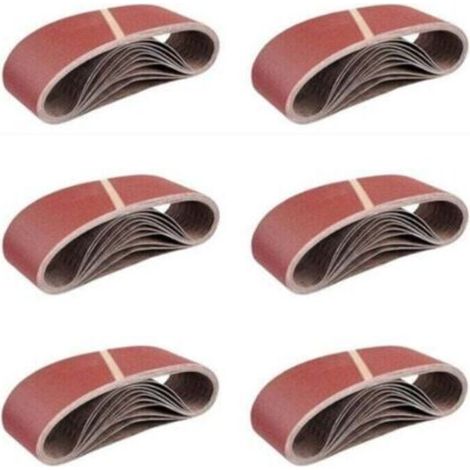 Sanding belt 75 x 533 mm, mixed sanding belts for belt sanders, grits 40/60/80/120/180, 5 pieces (1/3)