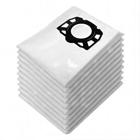 Packung mit 10 Beuteln für Kärcher Staubsauger wd4 wd5 wd6 mv4 mv5 mv6. Waschbarer Staubsaugerbeutel (1/4)