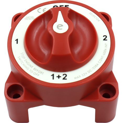 Batterieschalter Isolationsschalter 350A 4 Positionen – Für Motorrad, Auto, Boot – Robust und langlebig – Silberbeschichtete Kupferleitfähigkeit (1/5)