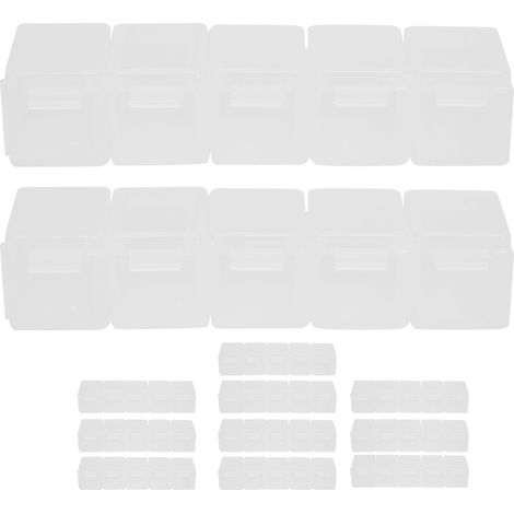Boîte de rangement portable 12 pièces, coffret à 5 compartiments pour bijoux, vis et accessoires de bricolage (1/5)
