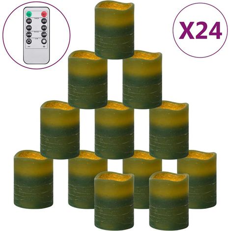 LED-Kerzen 24 Stk. mit Fernbedienung Warmweiß vidaXL (1/5)