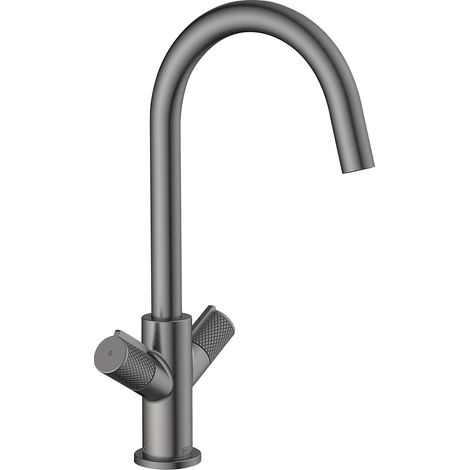 Bristan Fern Gun Metal EasyFit Kitchen Sink Mixer Tap + Easy Fit Base (1/5)