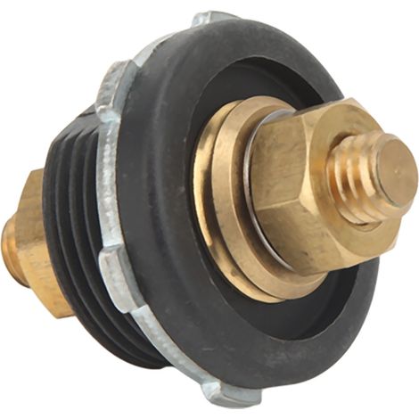 Connecteur de borne batterie à travers paroi 3/8 po 250A pour auto RV bateau yacht noir négatif (1/5)