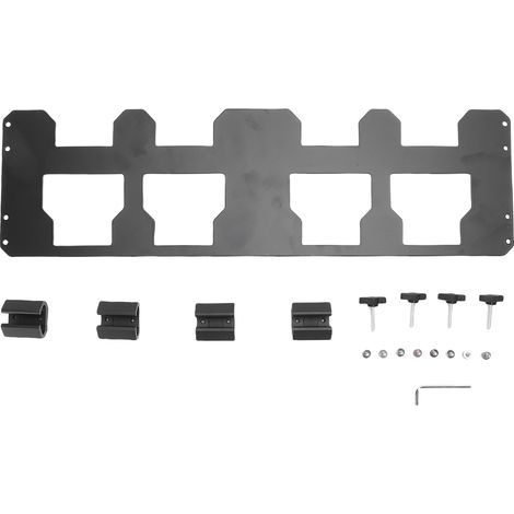 Ortviai Support de fixation avant pour caisse à outils Milwaukee Packout – Plaque métallique noire anodisée, montage rapide (1/5)