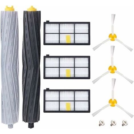 Pièces accessoires pour iRobot Roomba 800 805 860 861 865 866 870 871 876 880 885 886 890 895 896 900 960 966 980, Remplaçant Filtres et Brosses Kit pour Aspirateur Robot - 11in1 (1/4)