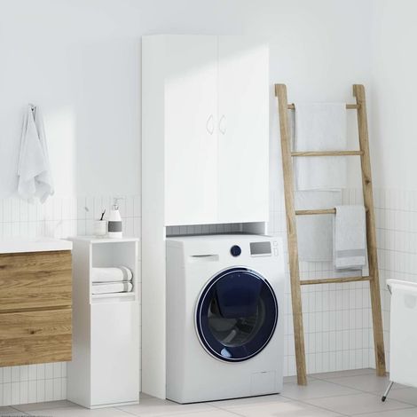 Meuble pour machine à laver Blanc 64x25,5x190 cm (1/5)