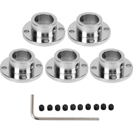 5Pcs Accouplement d'Arbre Rigide 14mm avec Bride pour Moteurs de Modèles RC et DIY, Pièces de Fixation d'Axe (1/5)