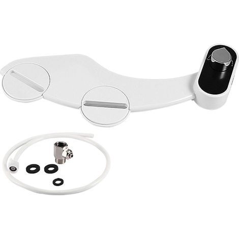 Pulvérisateur Bidet à Eau Froide Double Jet, Fixation WC Non Électrique pour Salle de Bains, Accessoire Hygiénique avec Deux Buses, Kit Robinetterie Sanitaire (1/5)