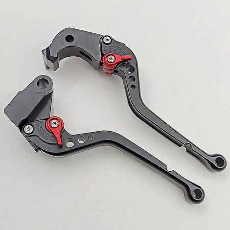 Pour la nouvelle moto Kawasaki Z900RS/SE, levier de frein, d'embrayage et de klaxon modifié en alliage d'aluminium (noir à poignée longue) (1/5)