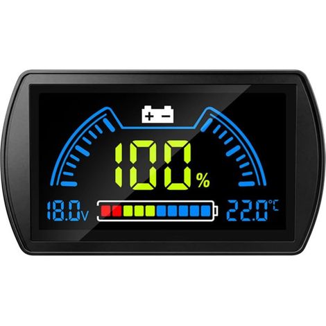 Moniteurs de puissance de batterie pour camion, chariot de golf, énergie, camping-car, motos et bateaux - Prend en charge les tensions de 8 V à 100 V - Compteur de potentiel de courant continu (1/5)