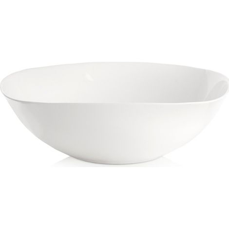 Bol en verre blanc LUNA 25 cm, 2 l