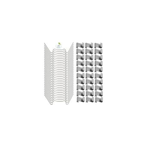 100 PCS Clips de serre pour verre, Clips de fenêtre de serre en acier inoxydable Accessoire pour serre(50 PCS 304 Clips de fil en acier inoxydable W, 50 PCS de chevauchement en acier inoxydable 301 Z) (1/5)