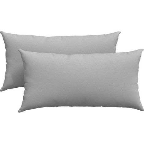 Maison Exclusive - Cuscini da Divano 2 pcs Grigio Nuvola 80 x 40 cm Tessuto