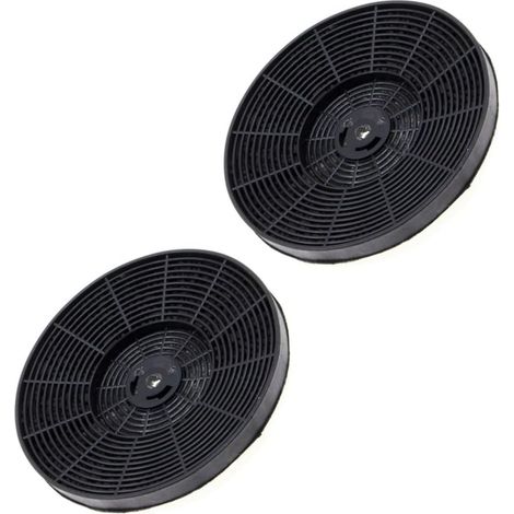 Lot de 2 Filtre à charbon, 175x15 mm, Pour hotte Glem CR720, AHC B GHC HCD