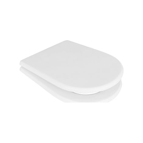 Coprivaso sedile wc per Cesame vaso Symbol 44,5x35,2 cm con cerniere espansione in legno colato bianco (1/5)