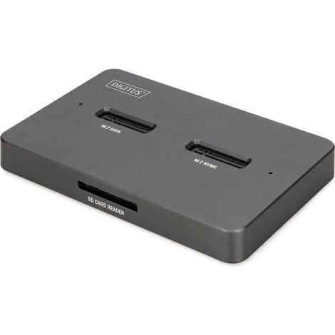 Box esterno hard disk Digitus DIGITUS Docking station per unità SSD M.2 NVMe + M.2 SATA con lettore di schede SD Express, USB-C
