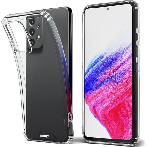 Schutzhülle für Samsung Galaxy A53 5G, transparentes Silikon, verstärkte Ecken (1/5)